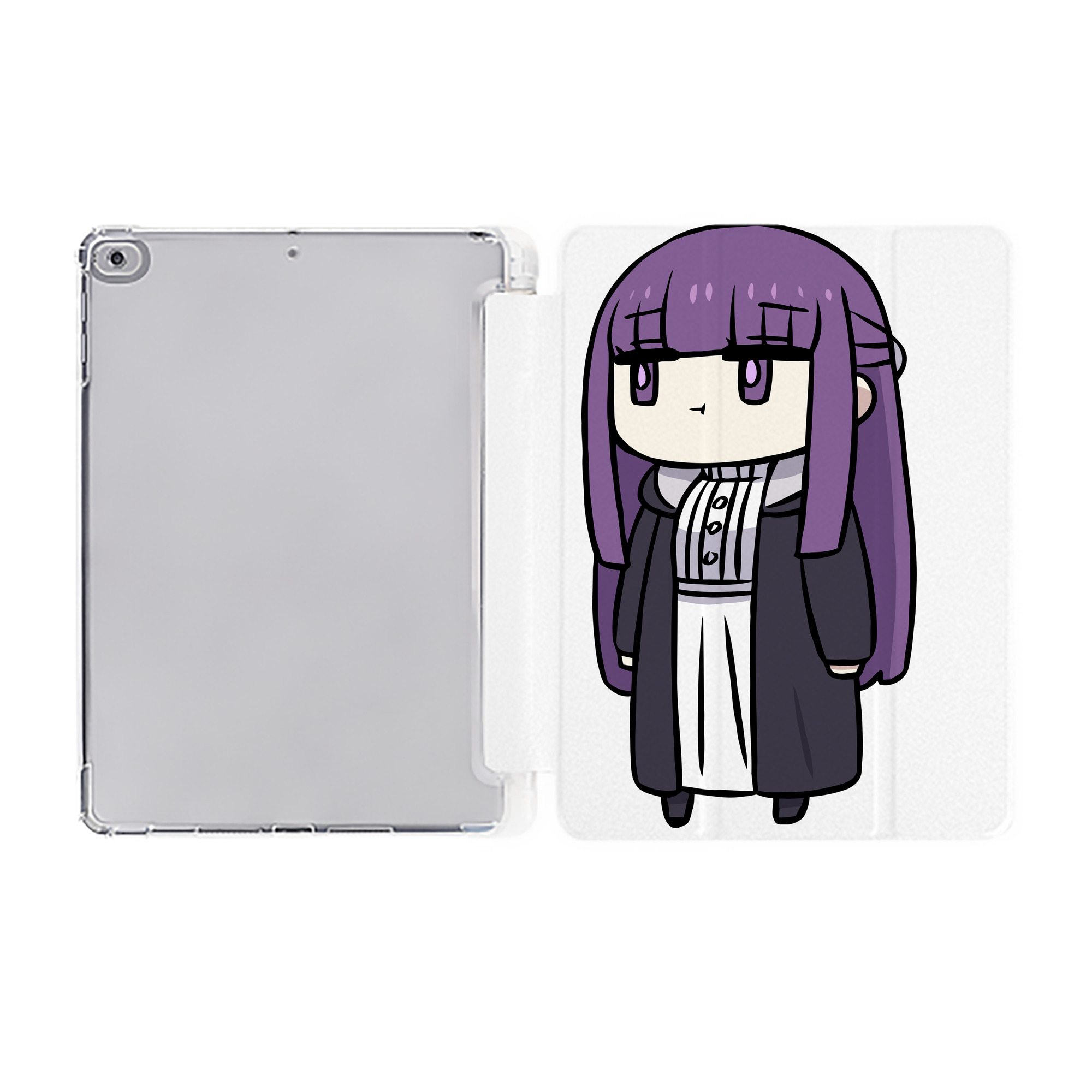 （画像用） 葬送のフリーレン Frieren IPad ケース ペン収納付き 三つ折りスタンド PUレザー×シリコン 対応機種9.5/10.5/10.9インチ